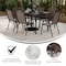 Flash Furniture Brazos 7 Pc Patio Dining Set w/Tempered Glass Patio Tbl and 6 Chairs w/Brown Flex Comfort Material TLH-94B-303CB-GG - alternate 6